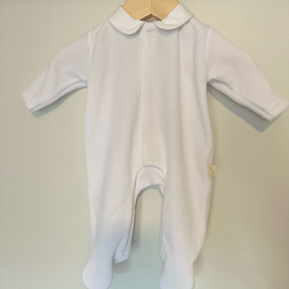 Baby gi velour newborn onesie